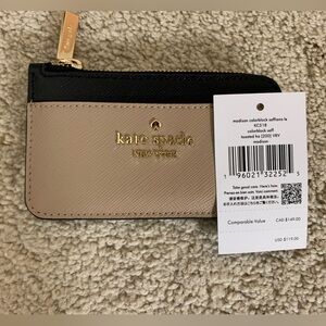 NWT Kate Spade zip up card holder wallet